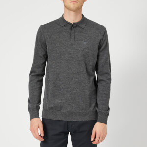 Emporio Armani Men's Knitted Polo Shirt - Piombo Melange
