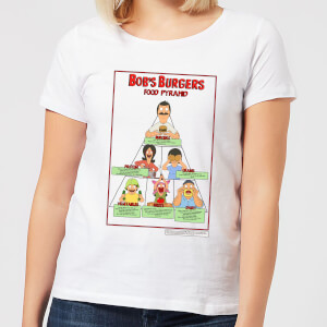 Bobs Burgers Bobs Food Pyramid Dames T-shirt - Wit