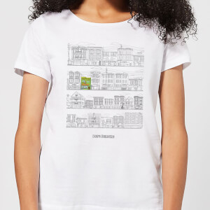 Bobs Burgers Street Plan Drawing Dames T-shirt - Wit