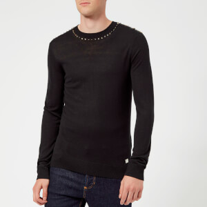 Versace Collection Men's Crew Neck Knit Jumper - Nero