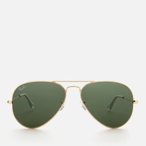 Ray-Ban Men's Aviator Metal Frame Sunglasses - Gold