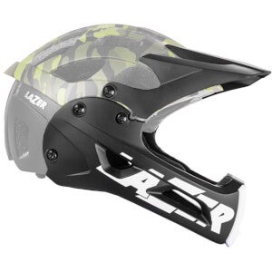 Lazer Chinguard + Long Visor - Black/White