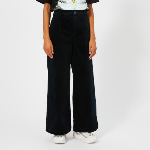Ganni Women's Ridgewood Wide Leg Trousers - Total Eclipse