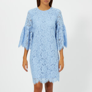 Ganni Women's Jerome Lace Dress - Serenity Blue