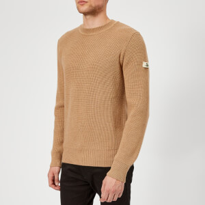 Vivienne Westwood Men's Half Fisherman Round Neck Knitted Jumper - Camel