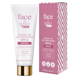Face by Skinny Tan Gradual Tan Daily Moisturiser brązujący krem nawilżający na dzień 50 ml – Medium