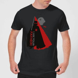 T-Shirt Star Wars Homme Dark Vador Silhouettes Côté Obscur Je Suis Ton Père - Noir