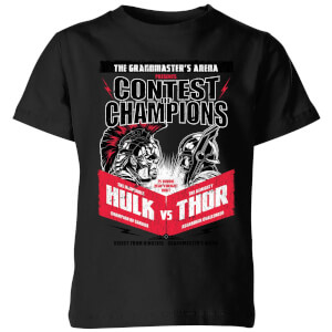 T-Shirt Enfant Marvel - Thor Ragnarok - Affiche Champions - Noir