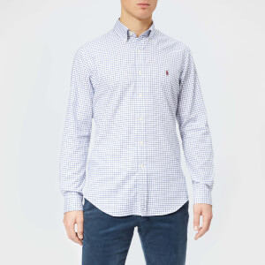 Polo Ralph Lauren Men's Formal Check Twill Shirt - Royal/White