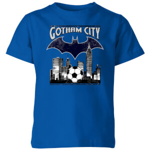 DC Batman Football Gotham City Kids' T-Shirt - Royal Blue