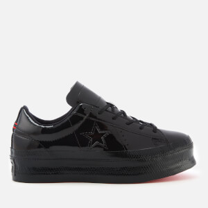 Converse Women's One Star Platform Ox Trainers - Black/Black/Black