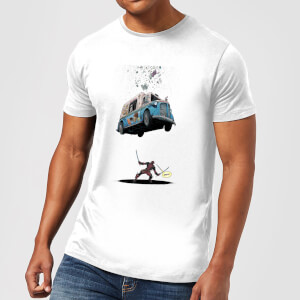 T-Shirt Homme Deadpool Glace Marvel - Blanc