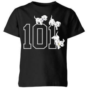 Disney 101 Dalmatians 101 Doggies Kids' T-Shirt - Black