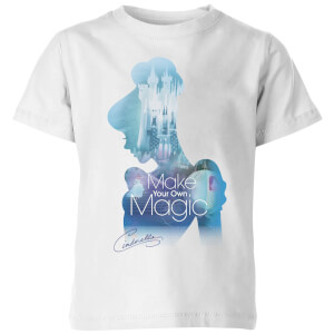 Disney Princess Filled Silhouette Cinderella Kids' T-Shirt - White