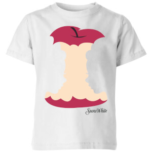 Disney Princess Colour Silhouette Snow White Apple Kids' T-Shirt - White