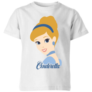 Disney Princess Colour Silhouette Cinderella Kids' T-Shirt - White