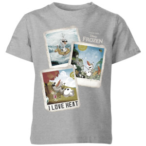 T-Shirt Enfant La Reine des Neiges - Polaroid Olaf - Gris