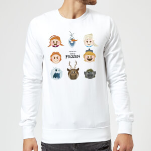 Sudadera Disney Frozen Personajes Emoji - Hombre - Blanco