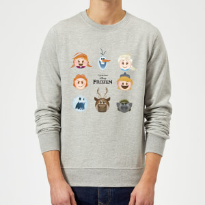 Sudadera Disney Frozen Personajes Emoji - Hombre - Gris