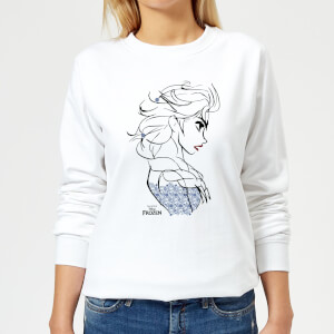 Disney Frozen Elsa Sketch Strong Women's Sweatshirt - White