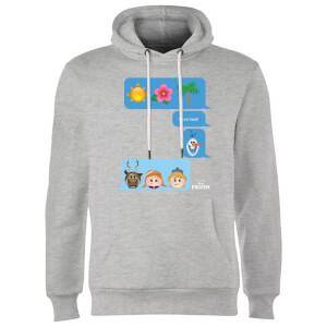 Disney Frozen I Love Heat Emoji Hoodie - Grey