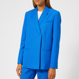 Victoria, Victoria Beckham Women's Fluid Wool Twill Tailored Jacket - Lapis
