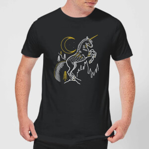Harry Potter Unicorn Line Art T-shirt - Zwart