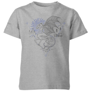 Harry Potter Thestral Line Art Kids' T-Shirt - Grey