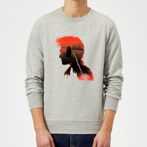 Harry Potter Harry Silhouette Battle Sweatshirt - Grey