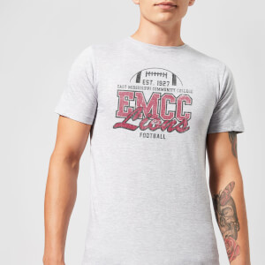 East Mississippi Community College Lions Distressed Men's T-Shirt - Grey