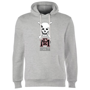 East Mississippi Community College Skull and Logo Hoodie - Grey