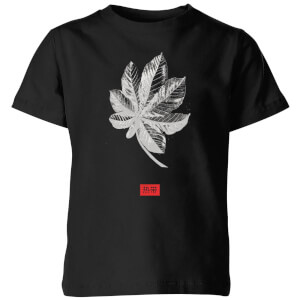 Natural History Museum Tropical Leaf Fashion Print Kids' T-Shirt - Black