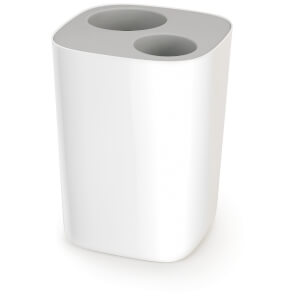 Joseph Joseph Split Bathroom Waste Separation Bin - White/Grey
