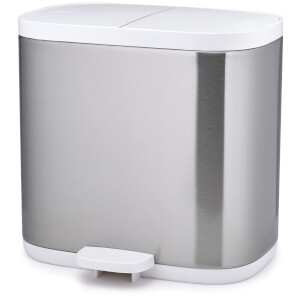 Joseph Joseph Split Steel Bathroom Recycler Waste Pedal Bin