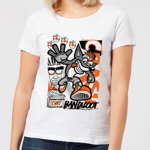 Crash Bandicoot High Four Women's T-Shirt - White