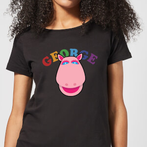 T-Shirt Femme George Club Rainbow - Noir