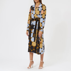 Stine Goya Women's Micaela Hexigons Silk Wrap Dress - Hexigons Amber