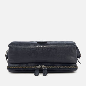 Ted Baker Men's Chocks Exotic Leather Wash Bag - Blue