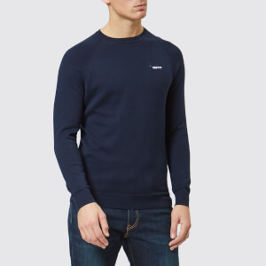 Superdry Men's Orange Label Cotton Crew Neck Jumper - Classic Navy