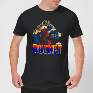 T-Shirt Homme Rocket Raccoon Avengers - Noir