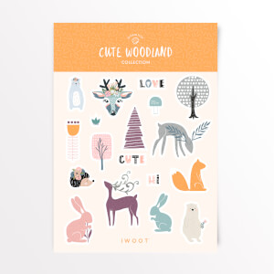 Cute Woodland Sticker Pack