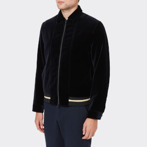 Oliver Spencer Men's Bailey Velvet Bomber Jacket - Navy