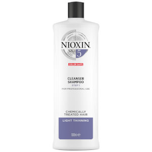 NIOXIN 3-part System 5 Cleanser Shampoo for Chemically Treated Hair with Light Thinning 1000ml