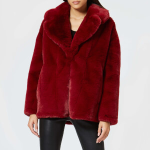 Diane von Furstenberg Women's Collared Jacket - Ruby