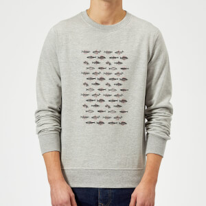 Florent Bodart Fish In Geometric Pattern Sweatshirt - Grey