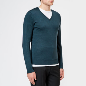 John Smedley Men's Blenheim 30 Gauge Extra Fine V Neck Jumper - Racing Green