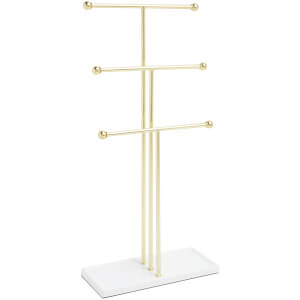 Umbra Trigem Jewellery Stand - White/Brass