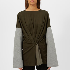 MM6 Maison Margiela Women's Sweatshirt - Khaki/Grey Melange