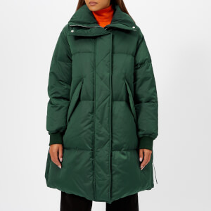 MM6 Maison Margiela Women's Puffed Nylon Coat - Dark Green