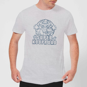 Nintendo Super Mario Super Koopa Dad Men's T-Shirt - Grey